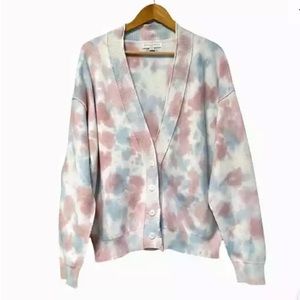 Spiritual Gangster Varsity Cardigan - tie dye